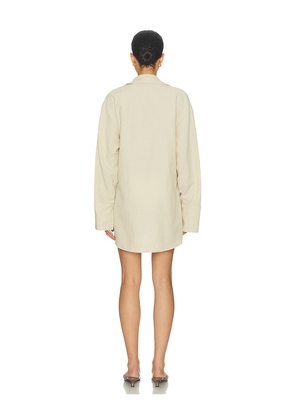 ELCE Sidney Shirt Dress in Beige. Size XS-S. Also in M-L.
