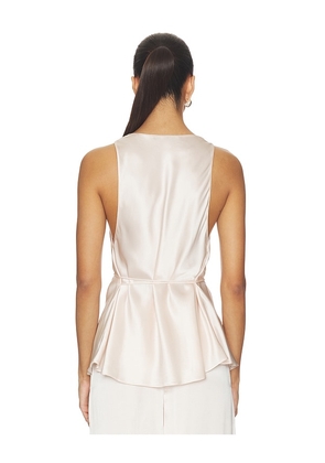 EAVES Anelie Silk Top in Blush. Size XS. Also in L, XL.