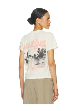 ANINE BING Shelley Tee Surfer in Ivory. Size XS. Also in S, M, L.