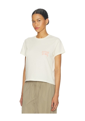 ANINE BING Shelley Tee Surfer in Ivory. Size XS. Also in S, M, L.