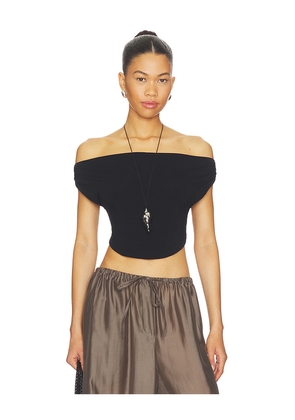 Indah Maha Solid Cowl Neck Vest Top in Black. Size S. Also in XS, M, L.