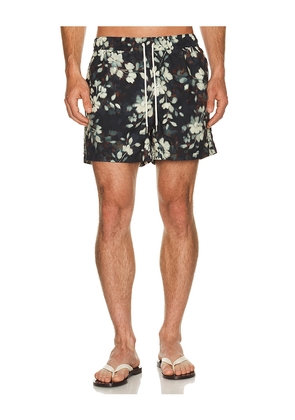 SIMKHAI Malachi Swim Shorts in Black. Size S. Also in M, XL/1X, XXL/2X.