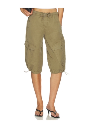 GRLFRND Corinne Cargo Culotte in Green. Size XS. Also in S, M, L, XL.