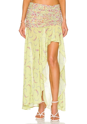 MAJORELLE Tatiana Skirt in Green. Size M. Also in XS, S, L.