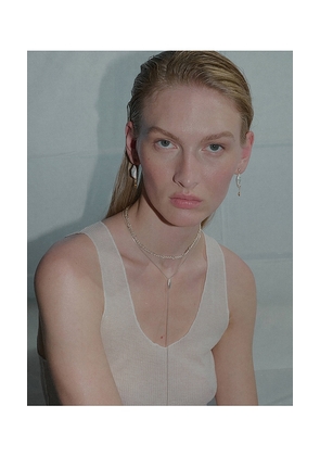 Loren Stewart Driftline Bolo Necklace in Metallic Silver.