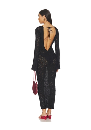MORE TO COME Dylan Deep V Maxi Dress in Black. Size XS. Also in S, M, L.