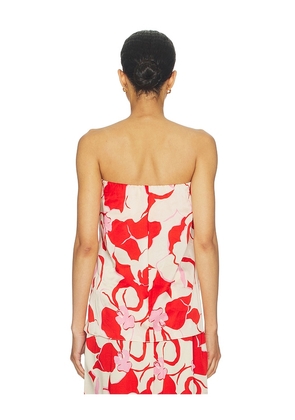 MISA Los Angeles Pixie Top in Red. Size XS. Also in XXS, S, M, L, XL.