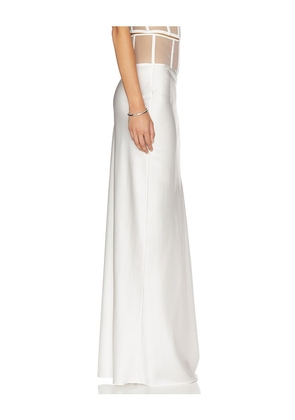 Kiki de Montparnasse Illusion Long Skirt in Ivory. Size 0. Also in 6.