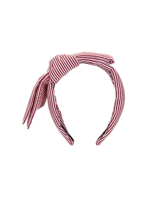 Lele Sadoughi Holly Seersucker Headband in Red.