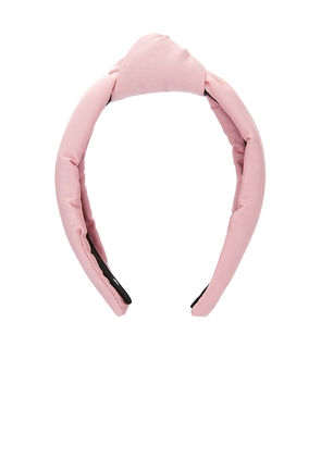 Lele Sadoughi Twill Knotted Headband in Blush.