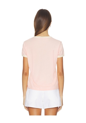 MOTHER The Lil Goodie Ringer Tee in Pink. Size XS. Also in S.
