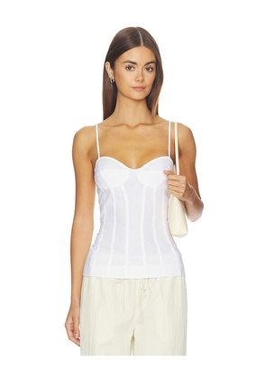 Lovers and Friends Haven Linen Top in White. Size XXS. Also in XS, S, M, L, XL.