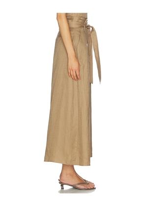 L'AGENCE Lowen Crop Pant in Brown. Size 0. Also in 10, 12.