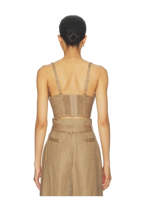 L'AGENCE Sonya Bralette in Brown. Size XXS. Also in XS, S, M, L.