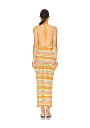 Ronny Kobo Yael Knit Dress in Orange. Size M. Also in XL.