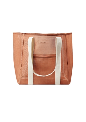 Sunnylife Mesh Beach Bag in Burnt Orange.