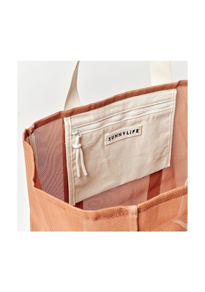 Sunnylife Mesh Beach Bag in Burnt Orange.