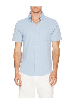 Rhone Commuter Seersucker Shirt in Baby Blue. Size S. Also in M, L.