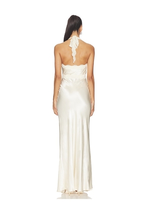 SNDYS Tonya Slip Maxi Dress in Cream. Size S. Also in L, XL, XS.