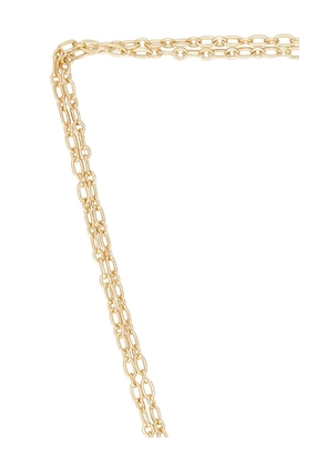 petit moments Fish Bone Necklace in Metallic Gold.