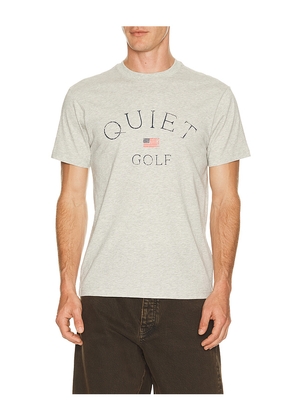 Quiet Golf USA T-Shirt in Grey. Size S. Also in M, L, XL/1X.