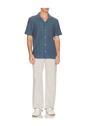 PAIGE Oliver Shirt in Blue. Size S. Also in L, M, XL/1X, XXL/2X.