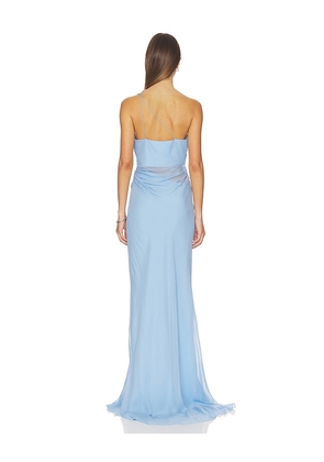 The Sei Strappy Diaphanous Gown in Blue. Size 0. Also in 4, 6.