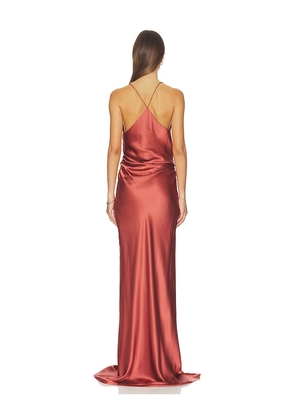 The Sei Cowl Bias Gown in Rose. Size 2. Also in 0, 4, 6, 8.