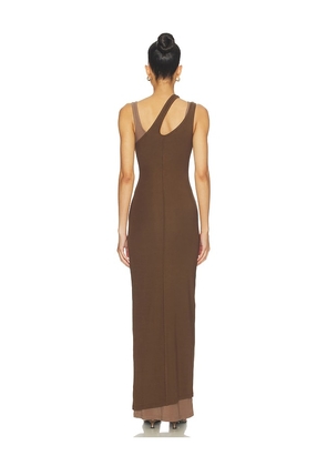 SNDYS Chantara Maxi Dress in Brown. Size S. Also in L, M, XL, XS, XXS.