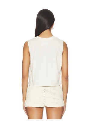 Spiritual Gangster Soul Guide Spirit Cropped Tank Top in Cream. Size XS. Also in S, M, L, XL.