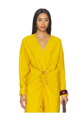 SILVIA TCHERASSI Merida Blouse in Yellow. Size XS. Also in S, M, L.