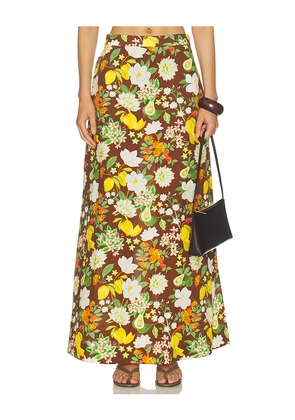 Verandah Floral Maxi Skirt in Multi. Size XS. Also in S, M, L, XL.