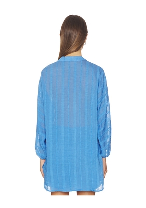 Vix Swimwear Yana Long Sleeve Blouse in Blue. Size XS. Also in S, L.