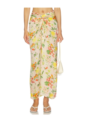 Verandah Hand Draped Floral Skirt in Multi. Size XS. Also in S, M, L, XL.