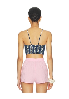 Verandah Cropped Blouse in Multi. Size XS. Also in S, M, L.