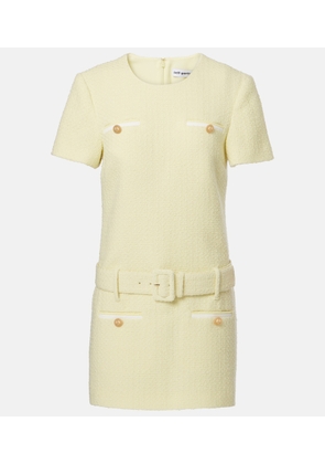 Self-Portrait Belted boucle minidress
