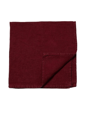 The Conran Shop Linen Napkin in Burgundy - Burgundy. Size all.