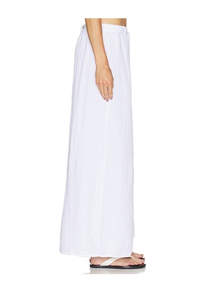 Bobi Belted Maxi Skirt in White. Size XS. Also in S, M, L, XL.