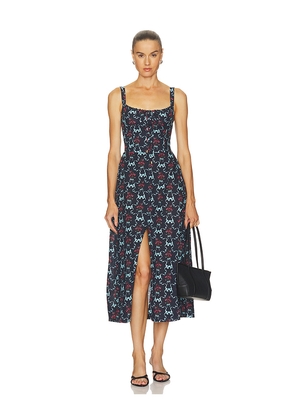 Agua Bendita Carola Cherish Dress in Navy. Size S. Also in M, L.