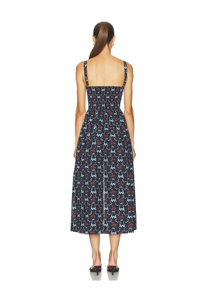 Agua Bendita Carola Cherish Dress in Navy. Size S. Also in M, L.