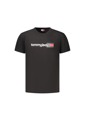 Tommy Hilfiger Black Cotton Men's T-Shirt - S