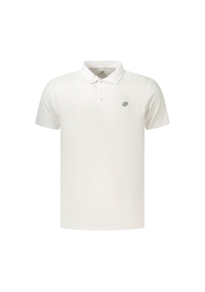 Lotto White Polyester Polo Shirt - S