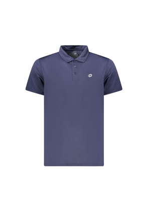 Lotto Blue Polyester Men's Polo Shirt - S