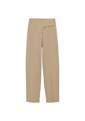 AMI Paris cotton wrapped belted trousers - Neutrals