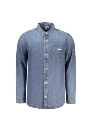 Calvin Klein Blue Cotton Men's Shirt - S