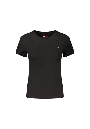 Tommy Hilfiger Black Cotton Women's T-Shirt - XS
