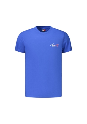 Tommy Hilfiger Blue Cotton Men's T-Shirt - S