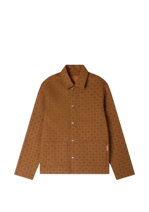 SANDRO square cross denim jacket - Brown