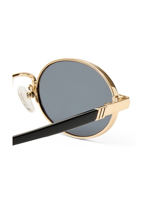 Le Specs Icicle Sunglasses in Metallic Gold.