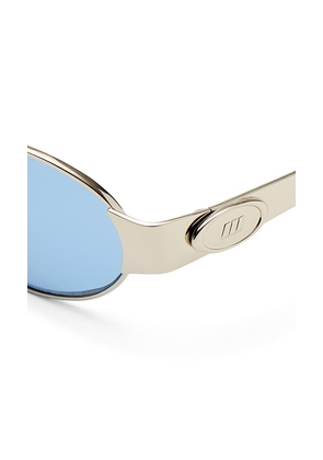 Le Specs Frostbite Sunglasses in Metallic Silver.